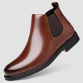 Drayton | Men’s Slip-On Chelsea Boots — Dark Brown