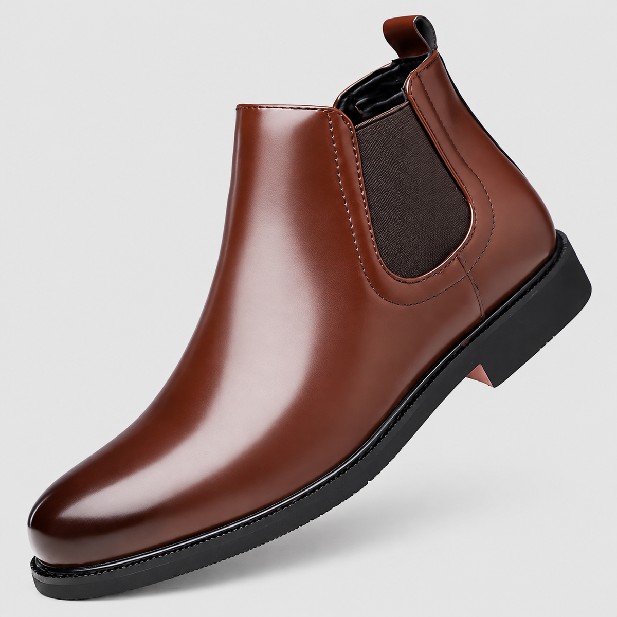 Drayton | Men’s Slip-On Chelsea Boots — Dark Brown