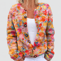 Dulcie | Women’s Floral-Print Button-Front Cardigan — Multicolour