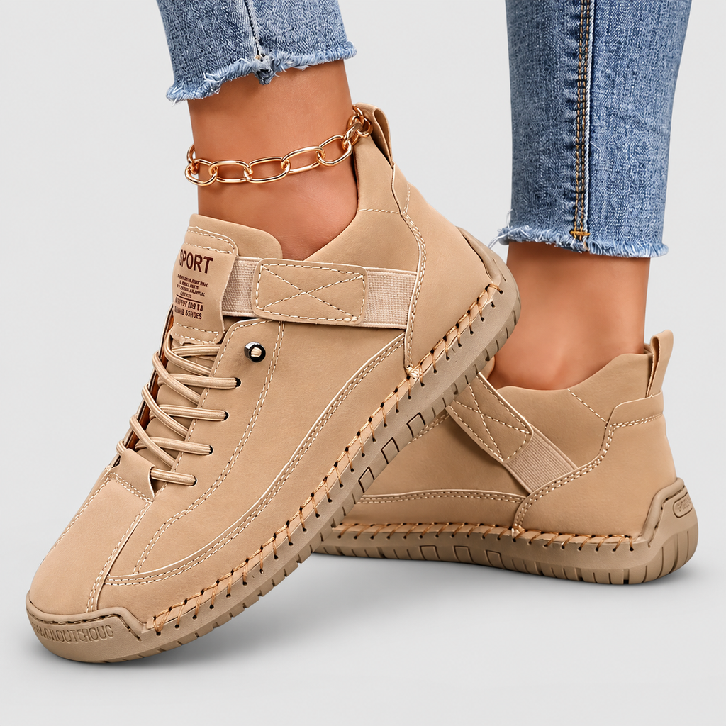 Elena | Women’s Casual Lace-Up Shoes with Stitched Sole — product detail 3