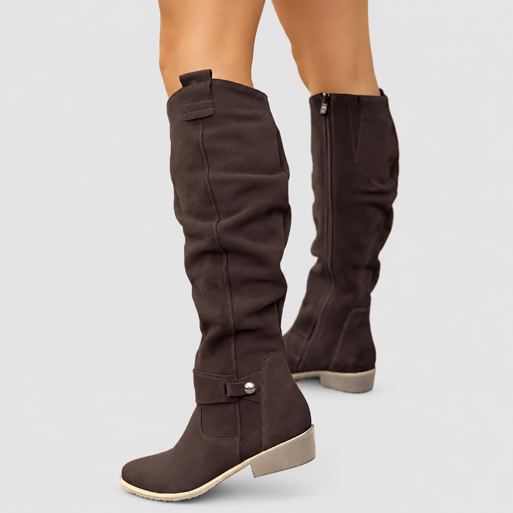 Emelina | Women’s Slouch Knee-High Block-Heel Boots — product detail 5