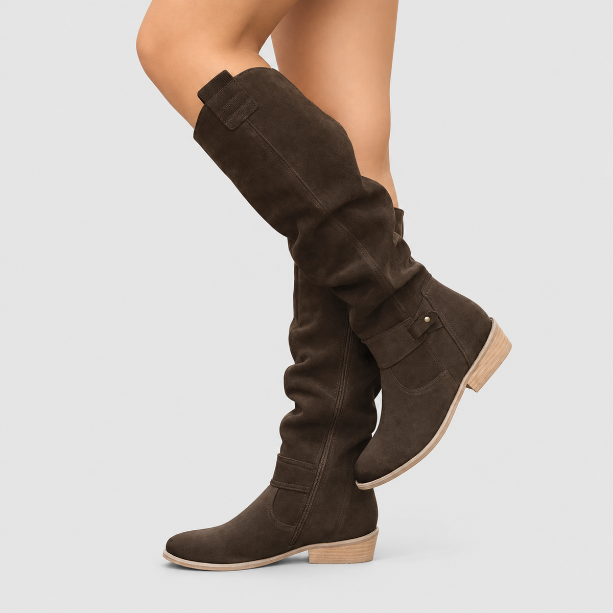 Emelina | Women’s Slouch Knee-High Block-Heel Boots — product detail 9
