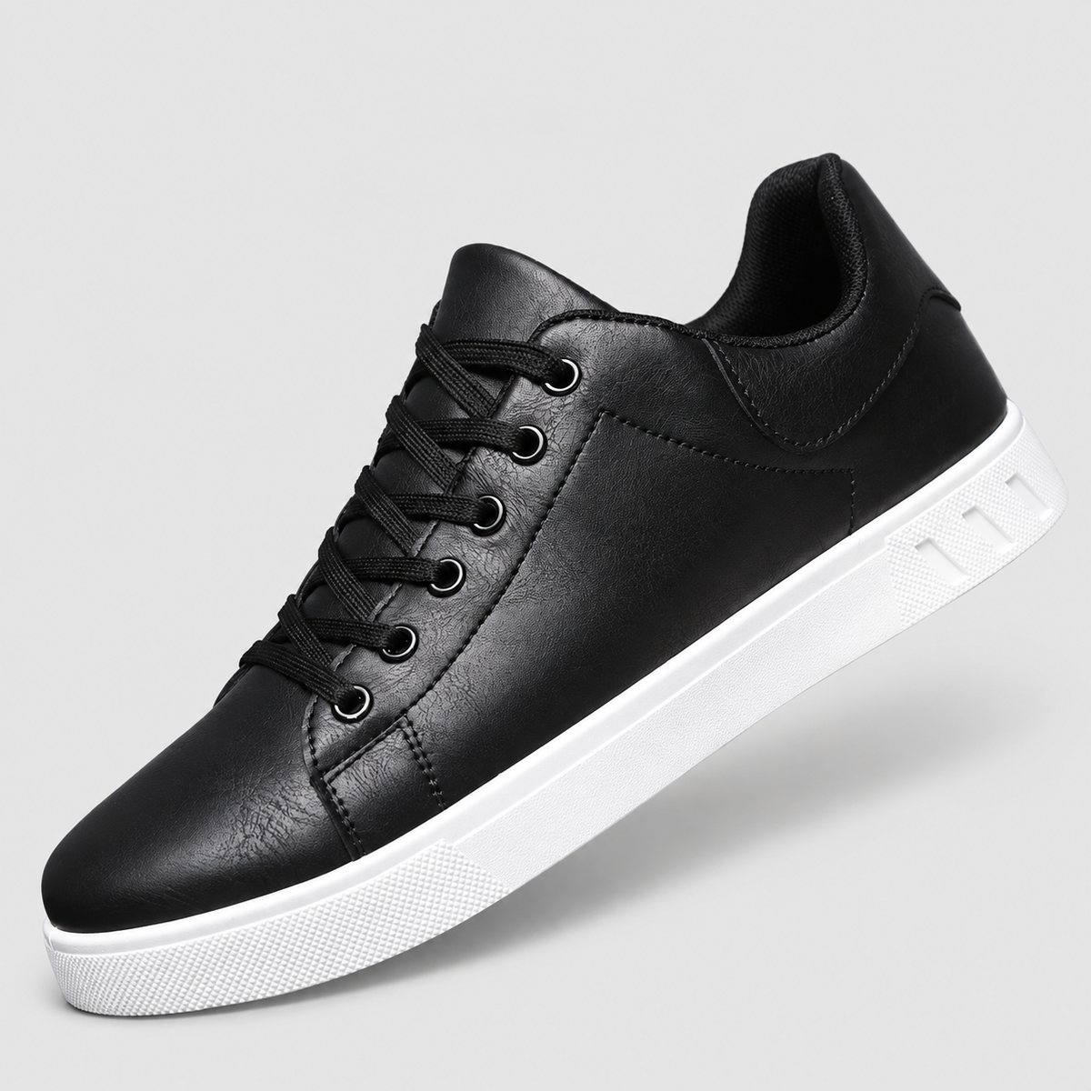 Emmett | Men’s Streamlined Casual Lace-Up Shoes — Black