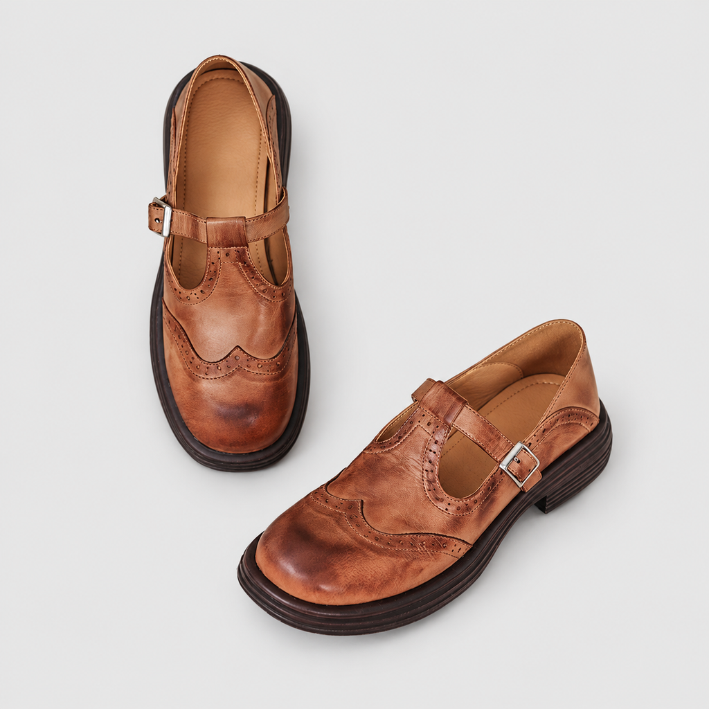 Esme | Women’s Buckle-Strap Shoes with Cut-Out Detail — product detail 2