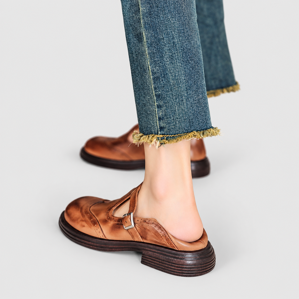 Esme | Women’s Buckle-Strap Shoes with Cut-Out Detail — product detail 4