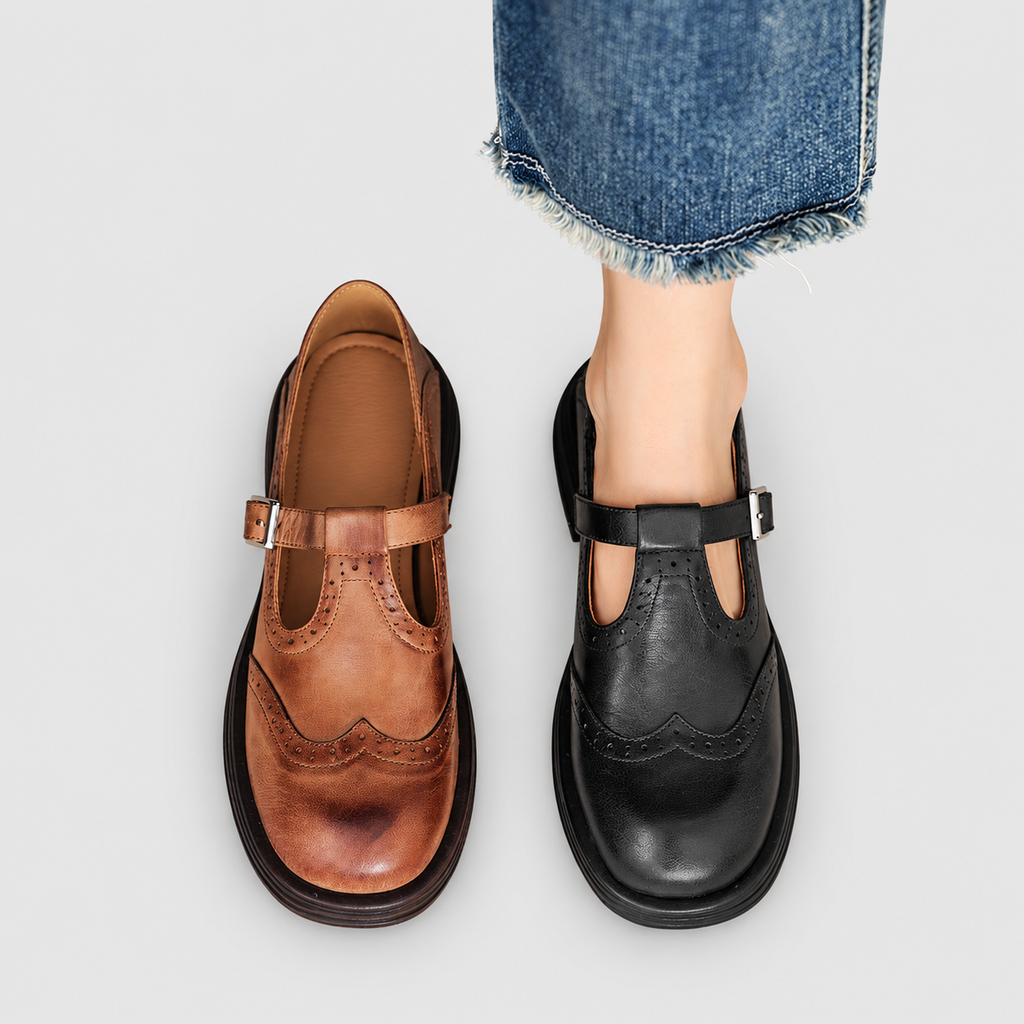 Esme | Women’s Buckle-Strap Shoes with Cut-Out Detail — product detail 5