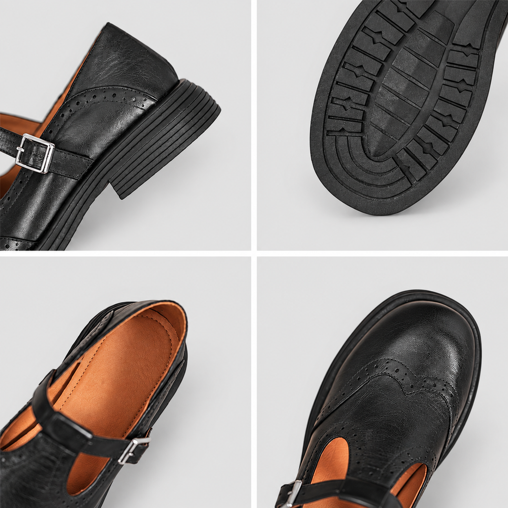 Esme | Women’s Buckle-Strap Shoes with Cut-Out Detail — product detail 7