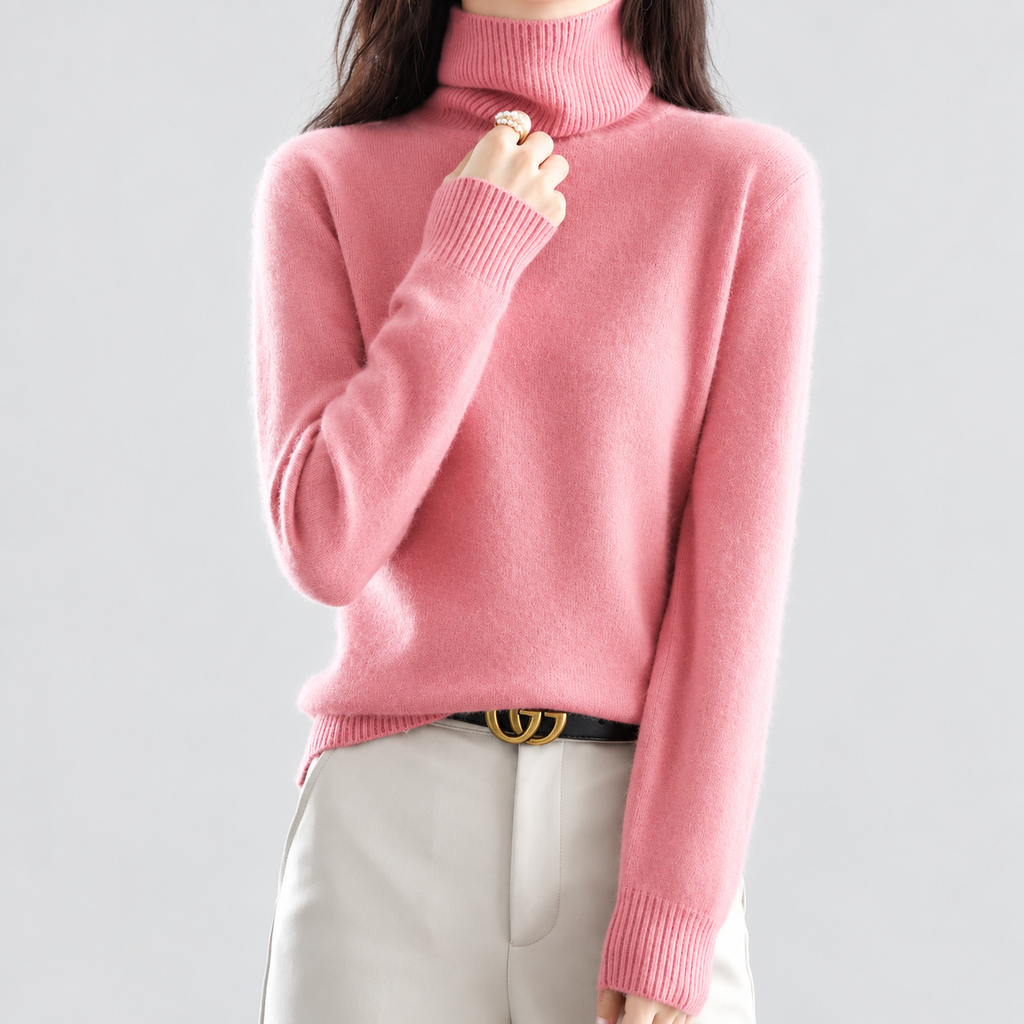 Etta | Women’s Fine-Knit Turtleneck Sweater — product detail 2