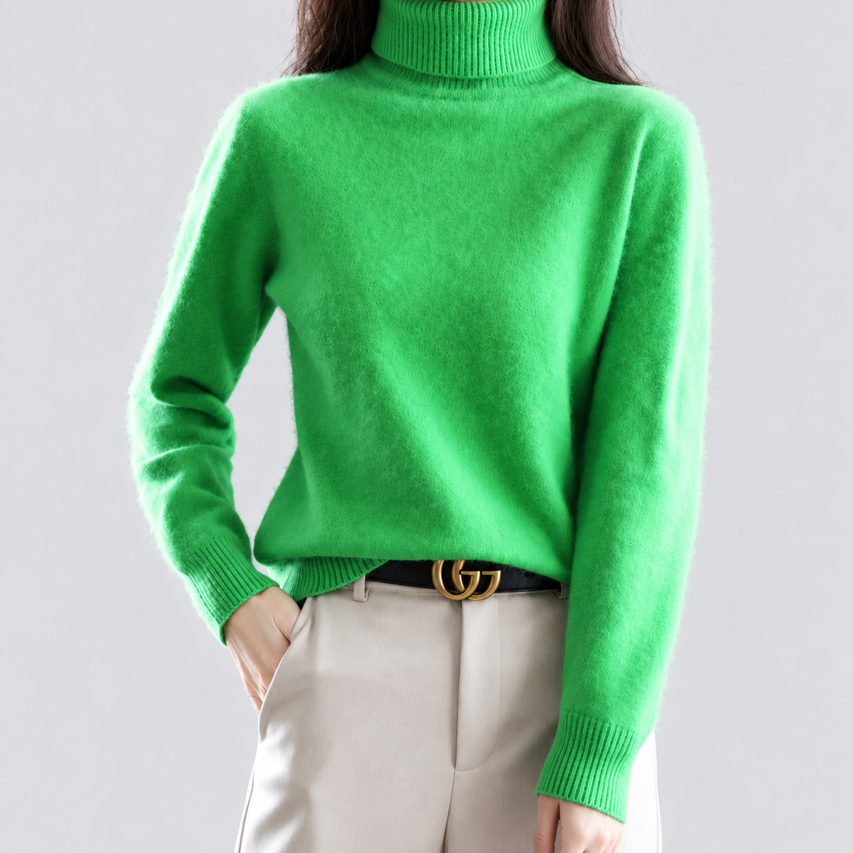 Etta | Women’s Fine-Knit Turtleneck Sweater — product detail 4