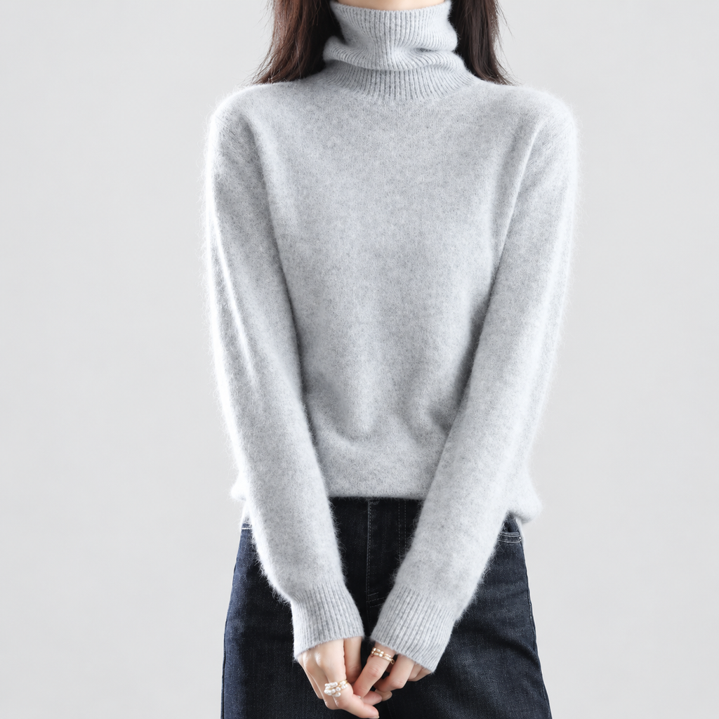 Etta | Women’s Fine-Knit Turtleneck Sweater — product detail 6