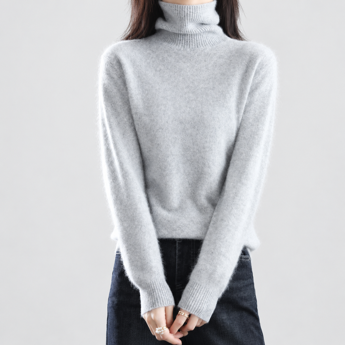 Etta | Women’s Fine-Knit Turtleneck Sweater — product detail 6