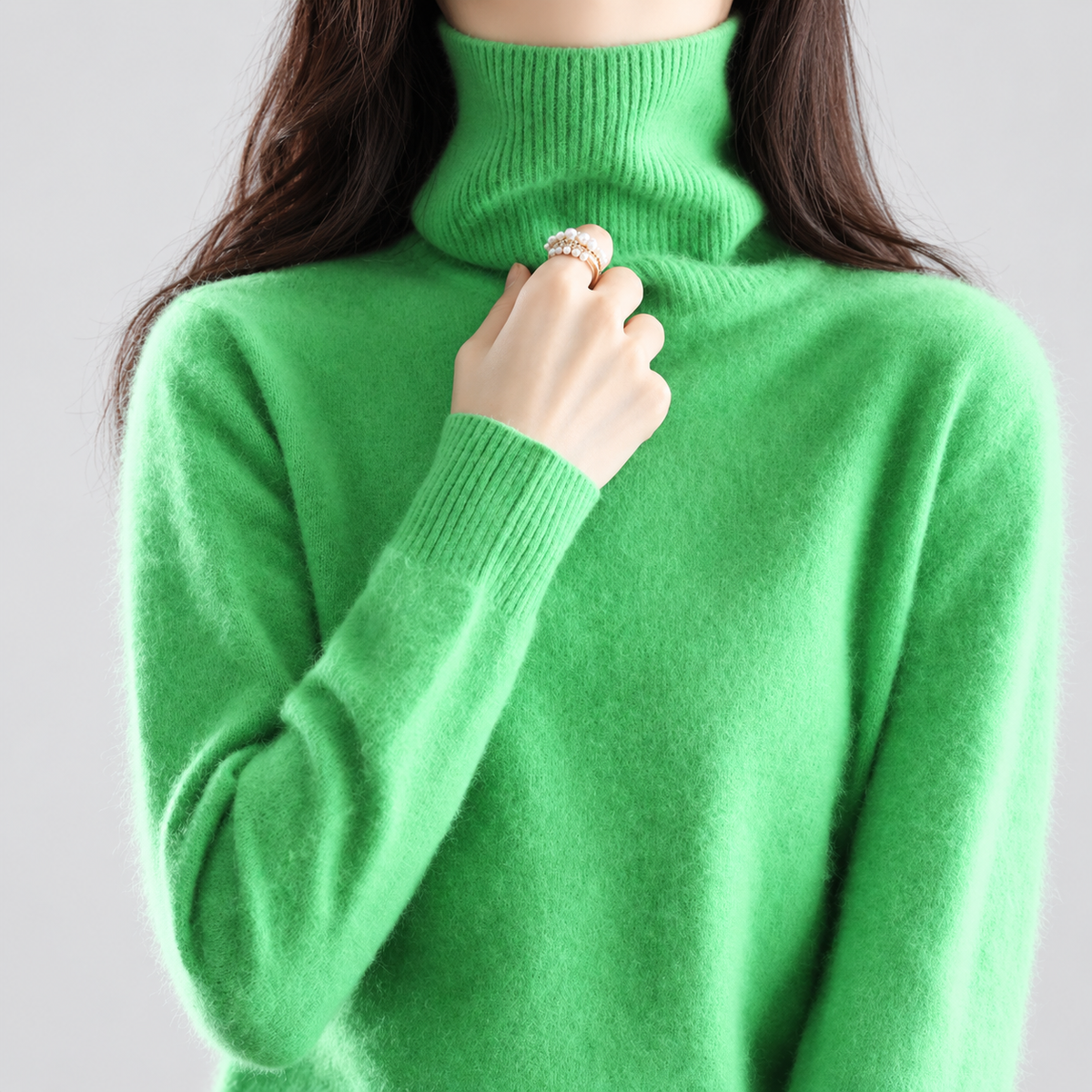 Etta | Women’s Fine-Knit Turtleneck Sweater — product detail 9