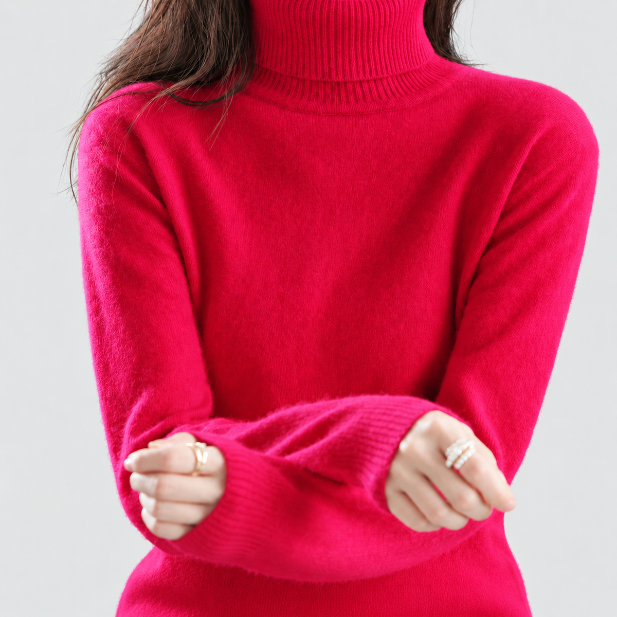 Etta | Women’s Fine-Knit Turtleneck Sweater — product detail 11