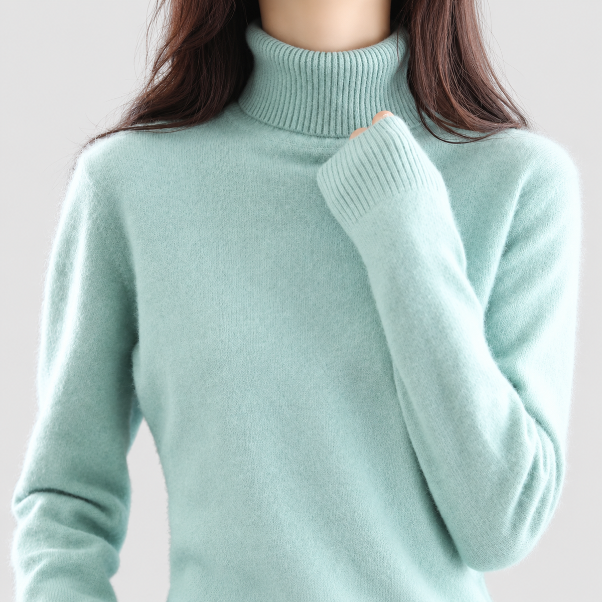 Etta | Women’s Fine-Knit Turtleneck Sweater — product detail 12