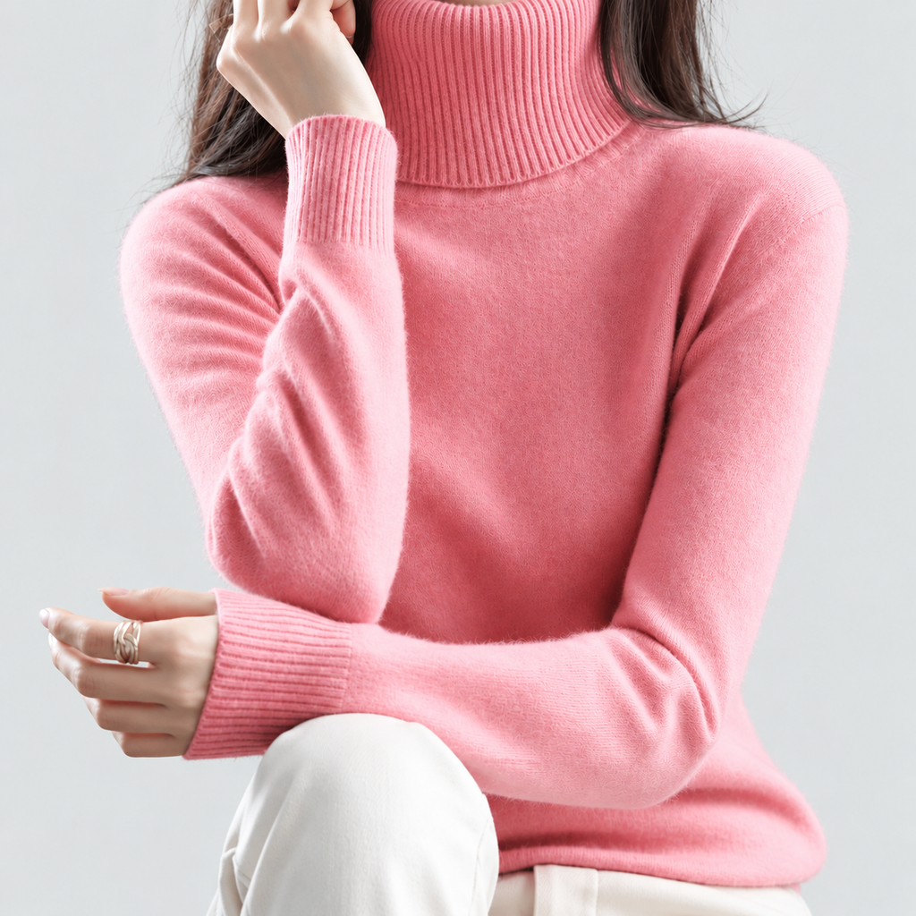 Etta | Women’s Fine-Knit Turtleneck Sweater — product detail 13