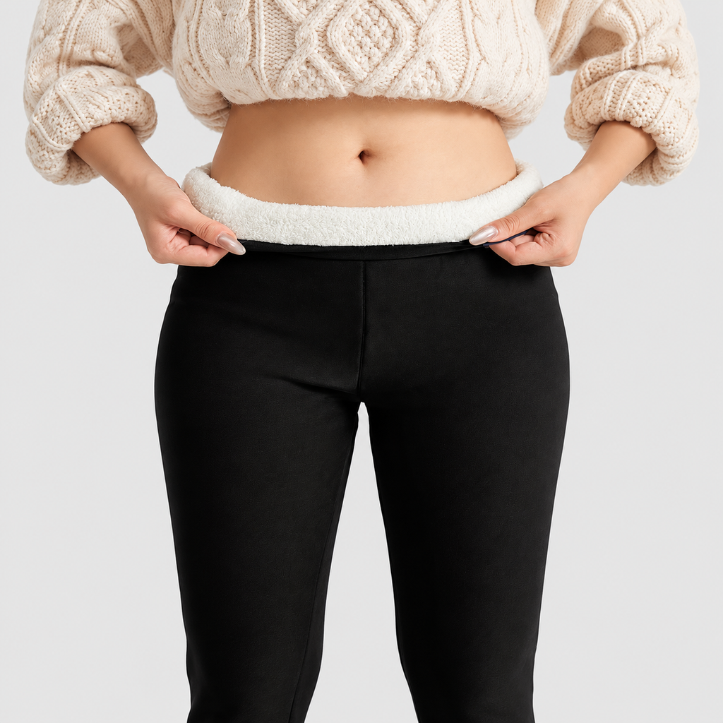 Eulalie | Women’s High-Waisted Fleece-Lined Leggings — product detail 4