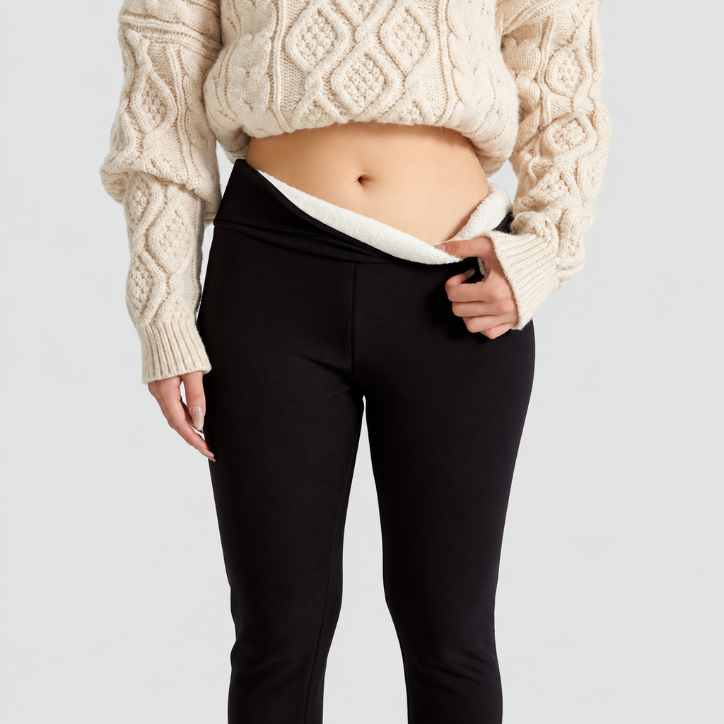 Eulalie | Women’s High-Waisted Fleece-Lined Leggings — product detail 6
