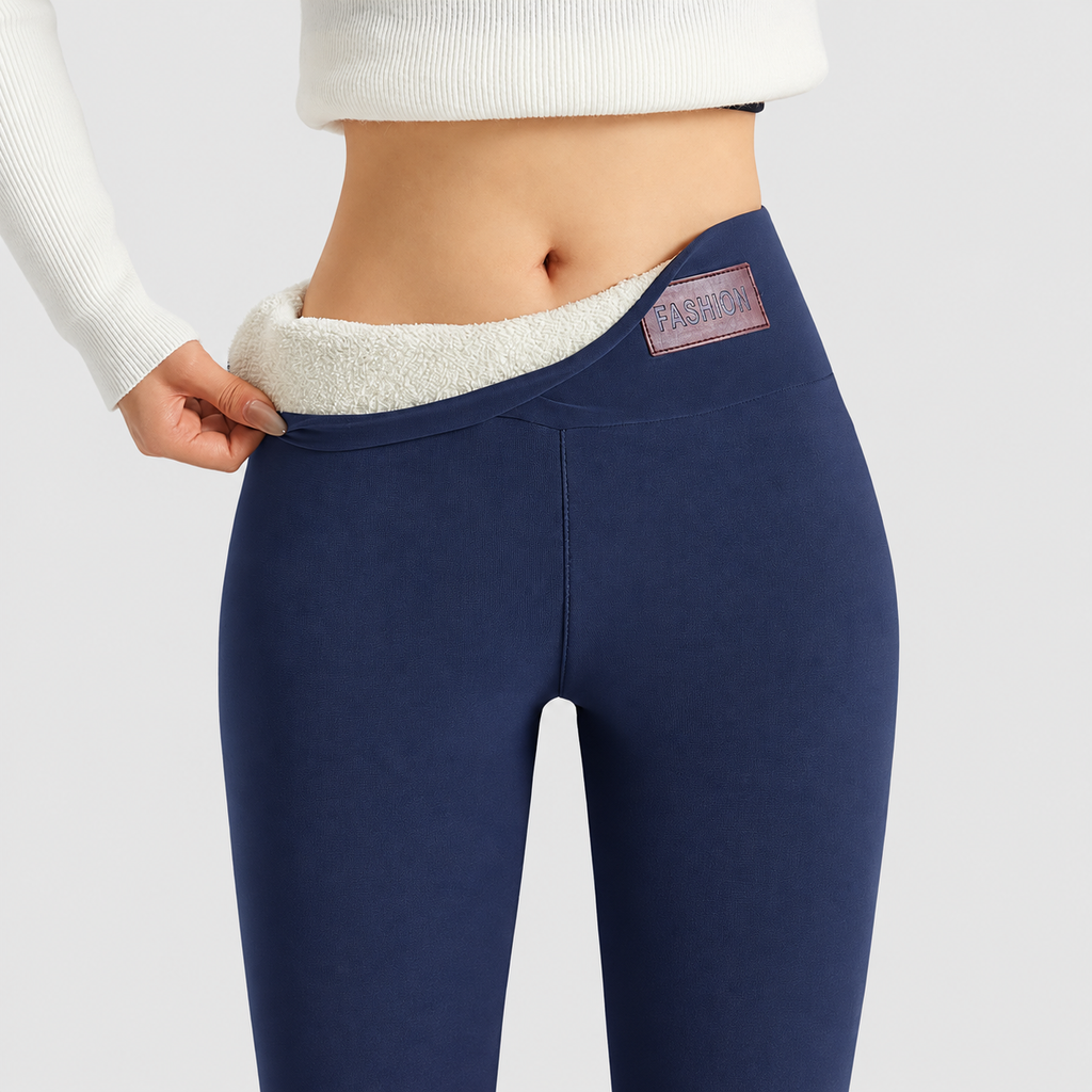 Eulalie | Women’s High-Waisted Fleece-Lined Leggings — product detail 14