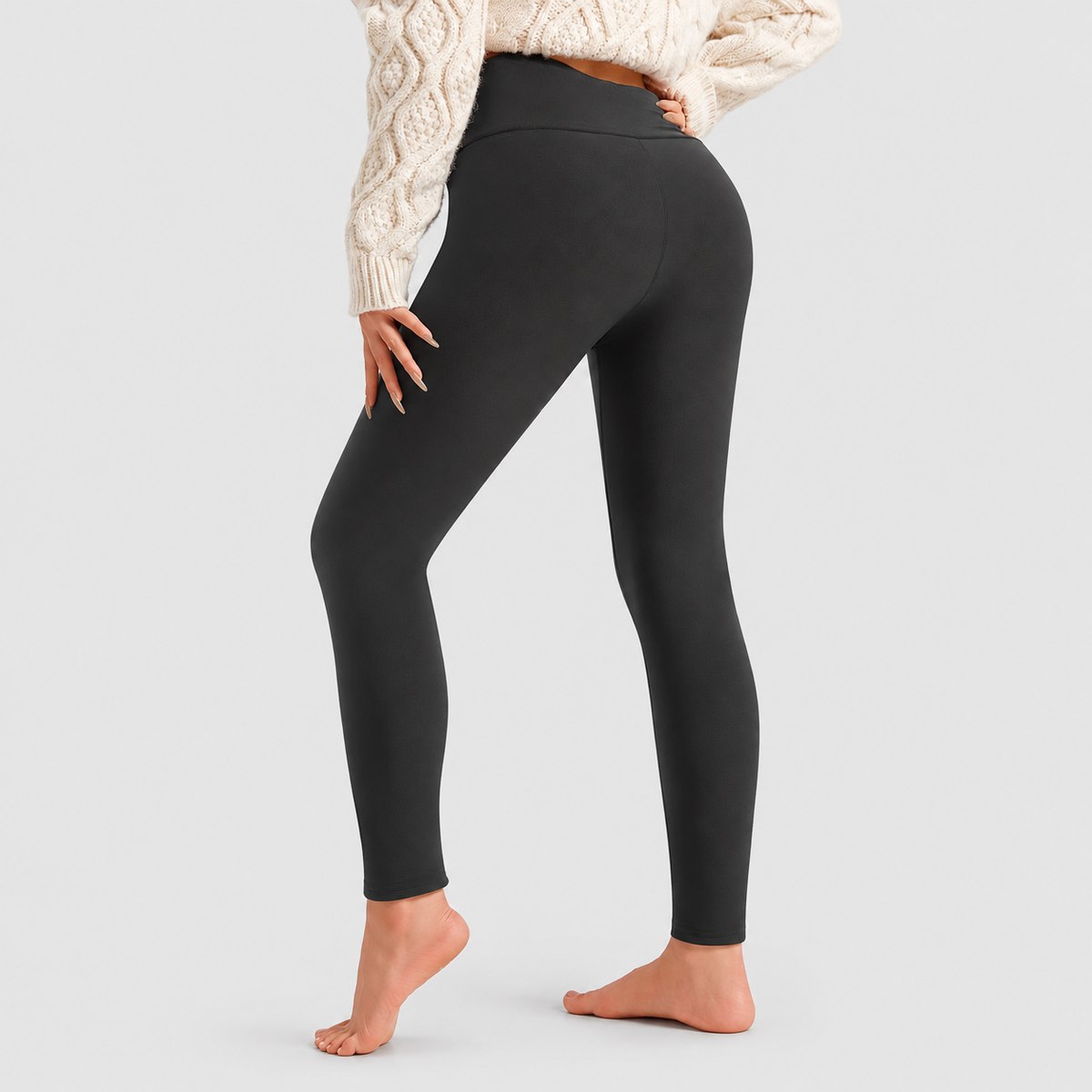Eulalie | Women’s High-Waisted Fleece-Lined Leggings — product detail 19