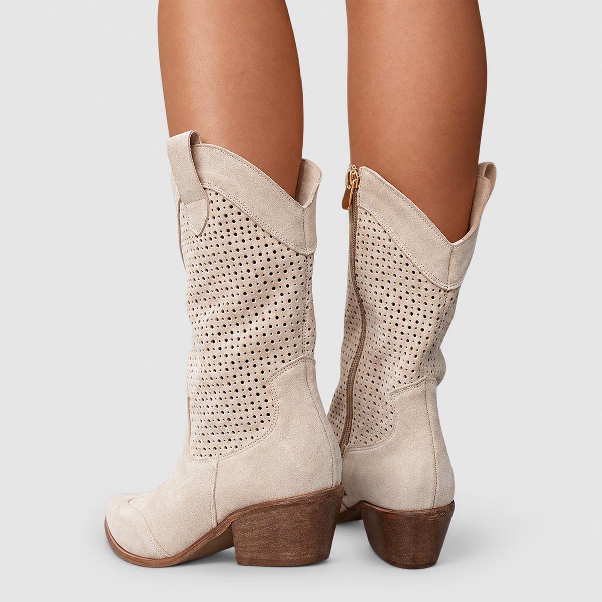 Faye | Women’s Perforated Ankle Boots — product detail 8