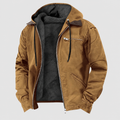 Finlay | Men’s Hooded Autumn Jacket — Brown
