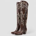 Fiora | Women’s Over-the-Knee Western Boots — Brown