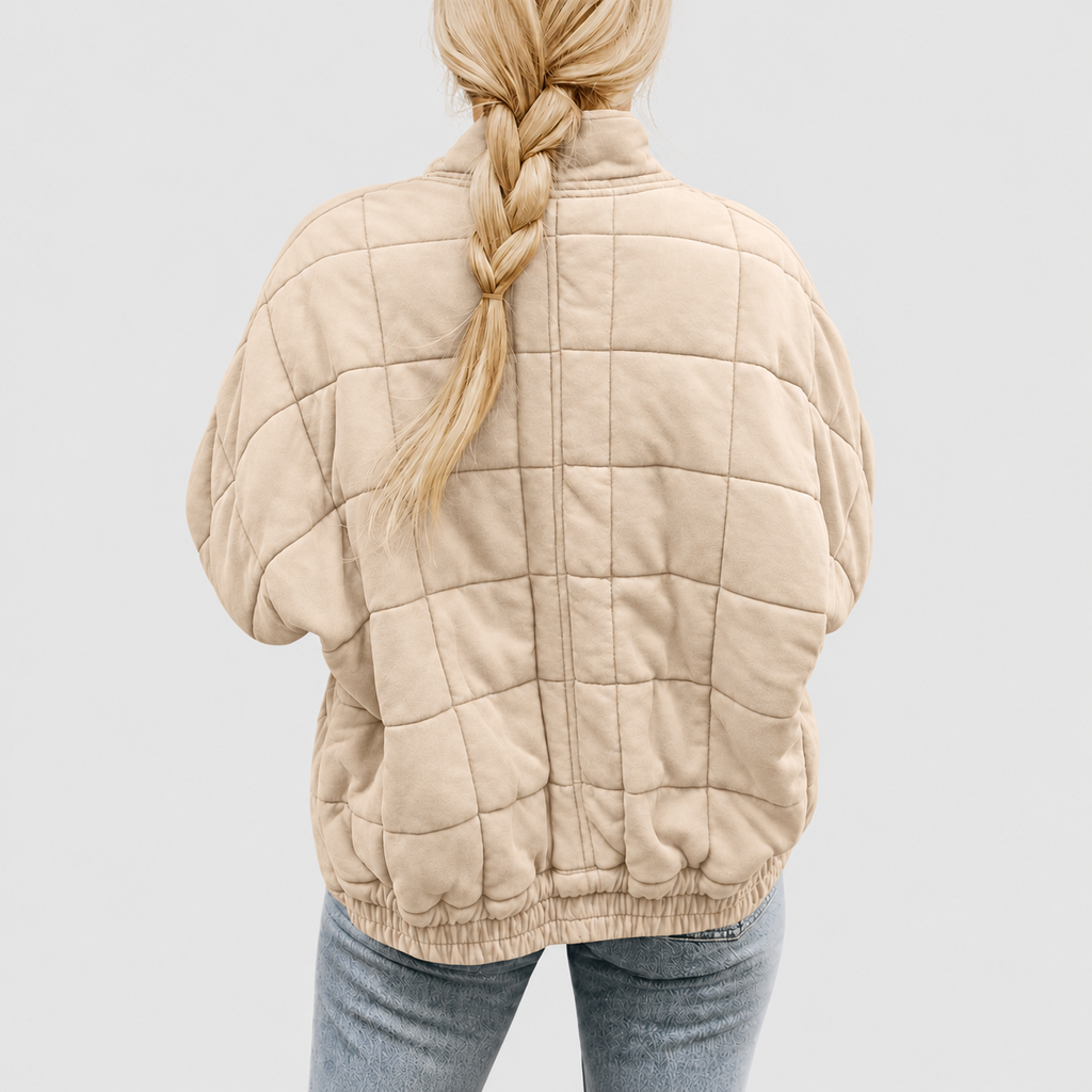 Fiorenza | Women’s Relaxed Quilted Zip-Up Jacket — product detail 9