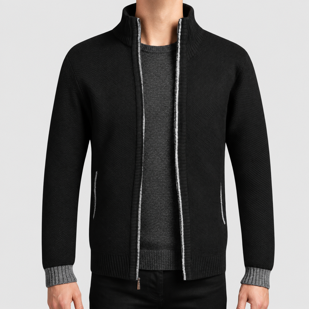 Owen | Men’s Full-Zip Lined Cardigan — product detail view 7