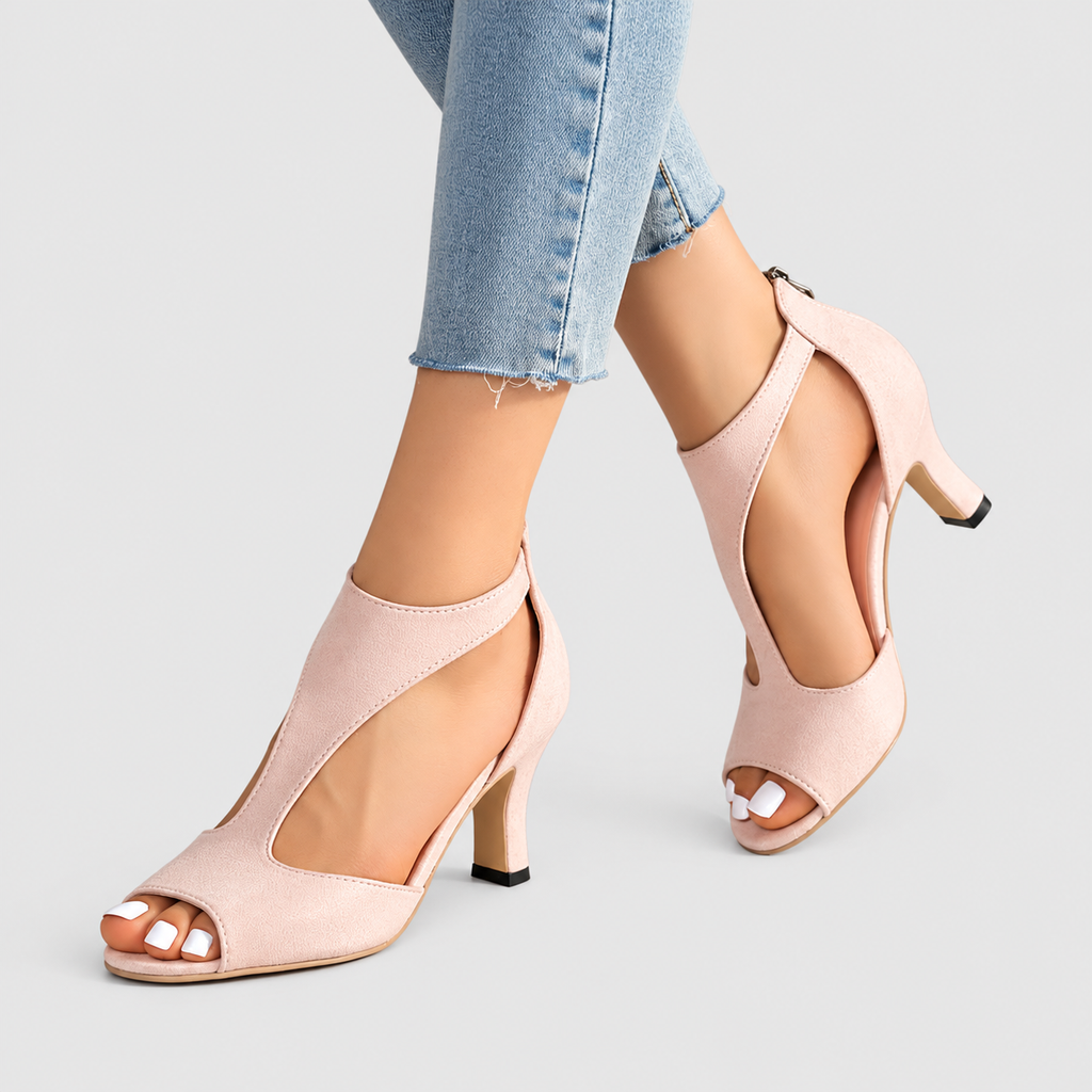Genevieve-Claire | Women’s Open-Toe Ankle-Strap Heels — product detail 1