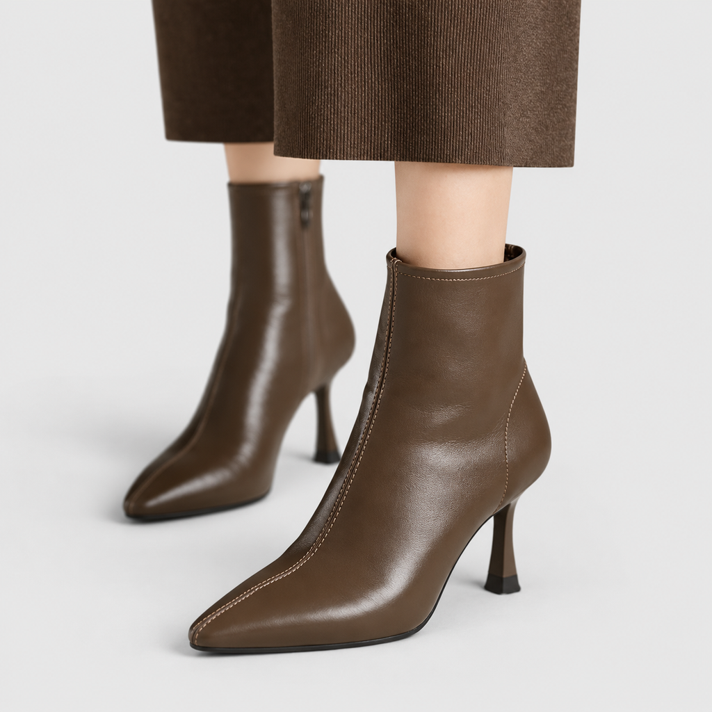 Giselle | Women’s Pointed-Toe Heeled Ankle Boots — product detail 8