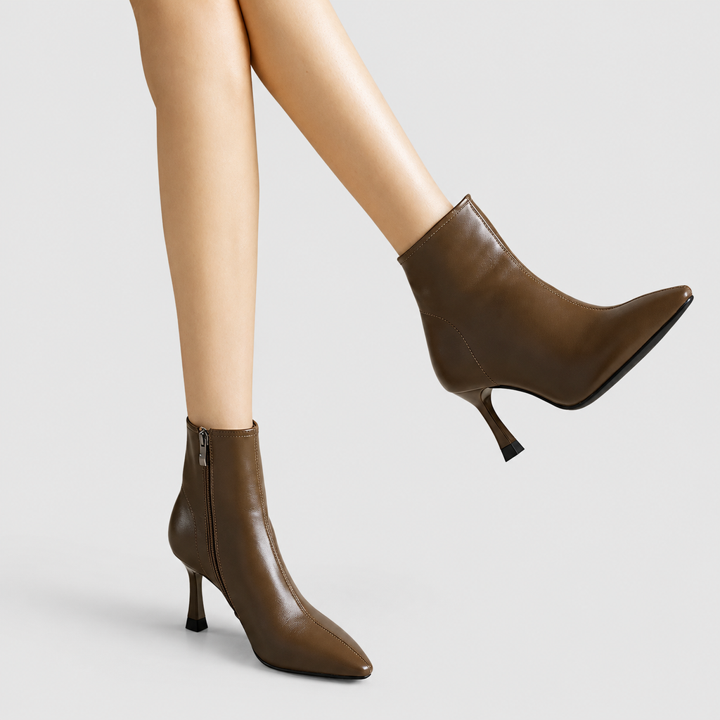 Giselle | Women’s Pointed-Toe Heeled Ankle Boots — product detail 12