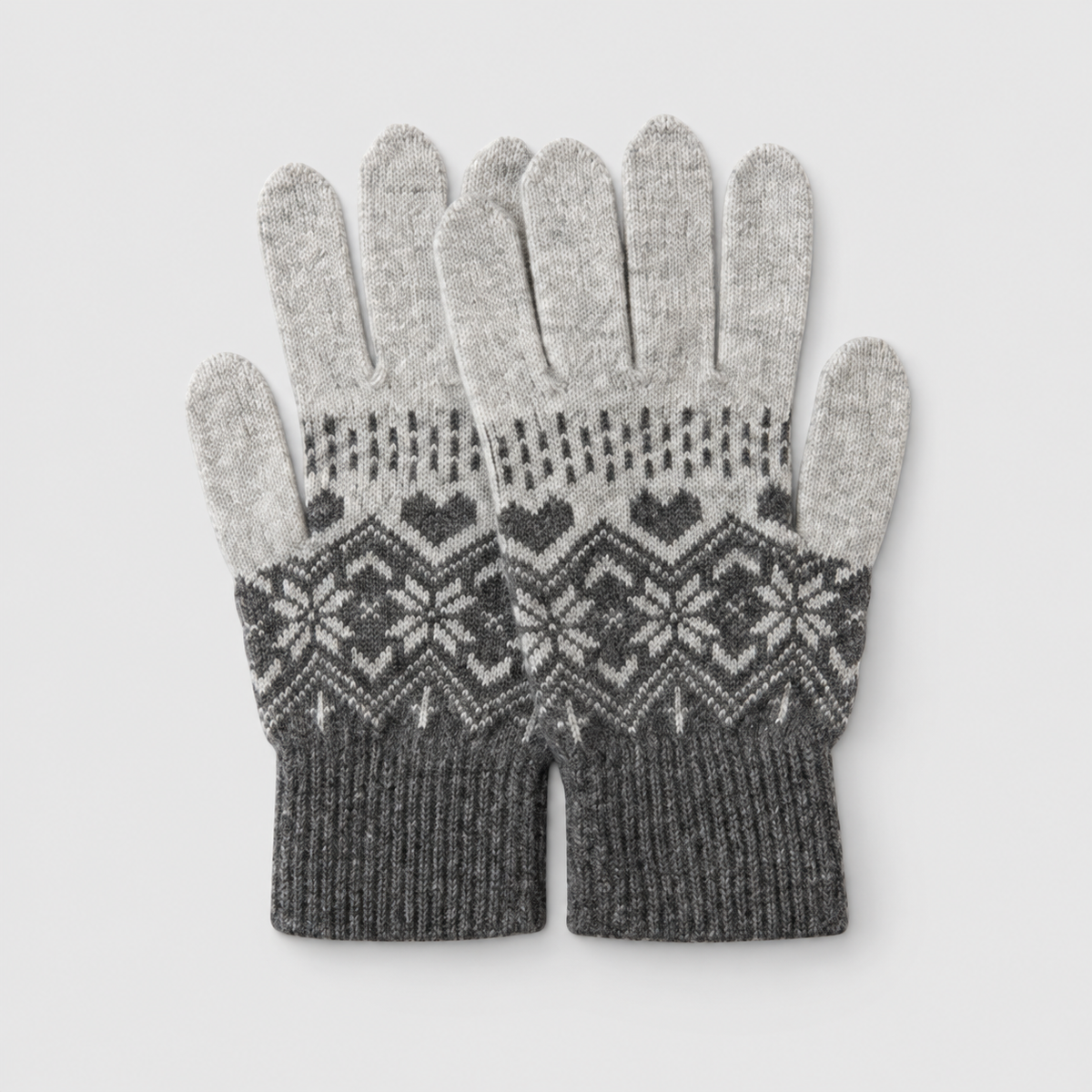 Gretel | Women’s Snowflake-Pattern Knit Gloves — product detail 5