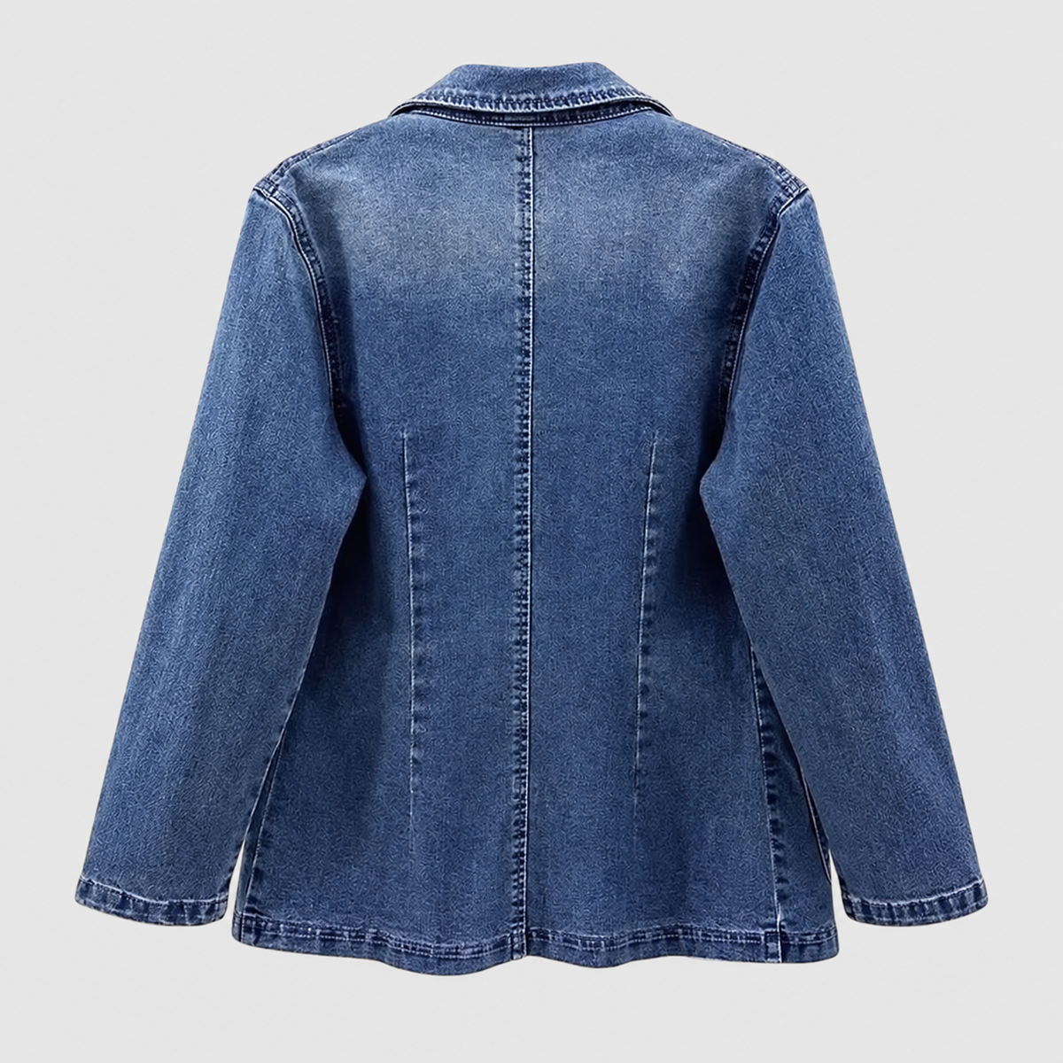 Gwendolyn | Women’s Denim-Look Notched-Lapel Jacket — product detail 2