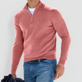Hadrian | Men’s Half-Zip Pullover Sweater — Pink
