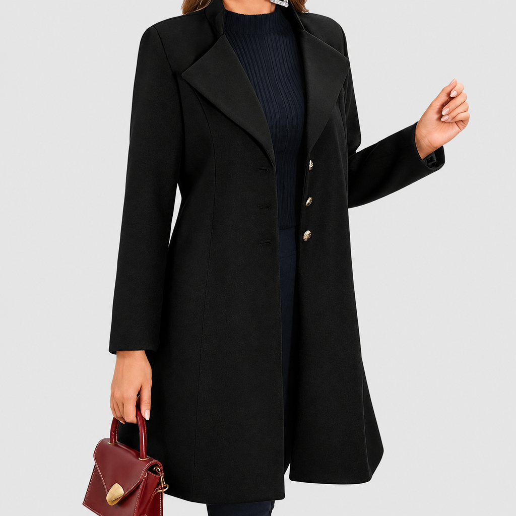 Hannelise | Women’s Tailored Coat with Lapel Collar — product detail 7