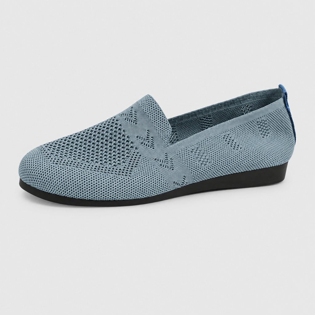 Hannelore | Women’s Textured Knit Slip-On Loafers — product detail 4
