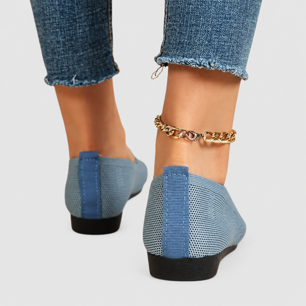 Hannelore | Women’s Textured Knit Slip-On Loafers — product detail 5