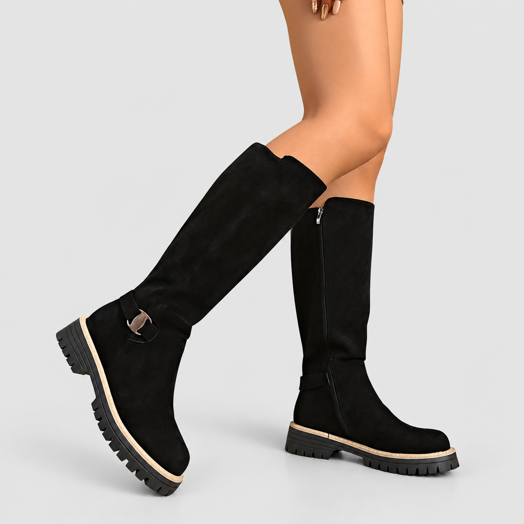 Hattie | Women’s Faux-Suede Knee-High Boots — product detail 2