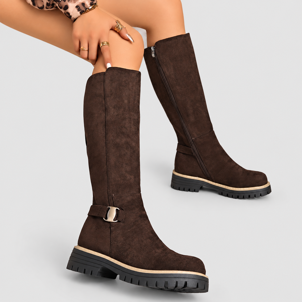 Hattie | Women’s Faux-Suede Knee-High Boots — product detail 8