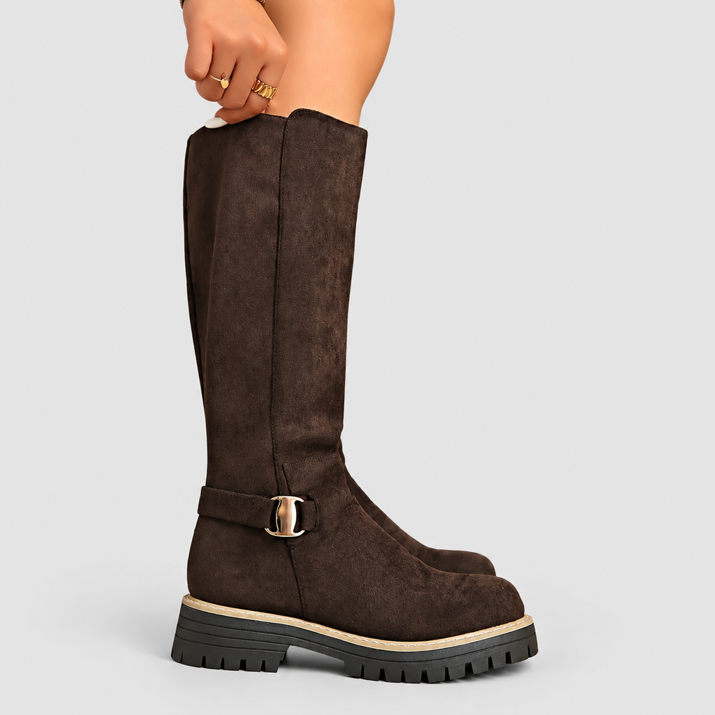 Hattie | Women’s Faux-Suede Knee-High Boots — product detail 9
