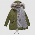 Henrietta-Claire | Women’s Hooded Drawstring-Waist Parka — Army Green
