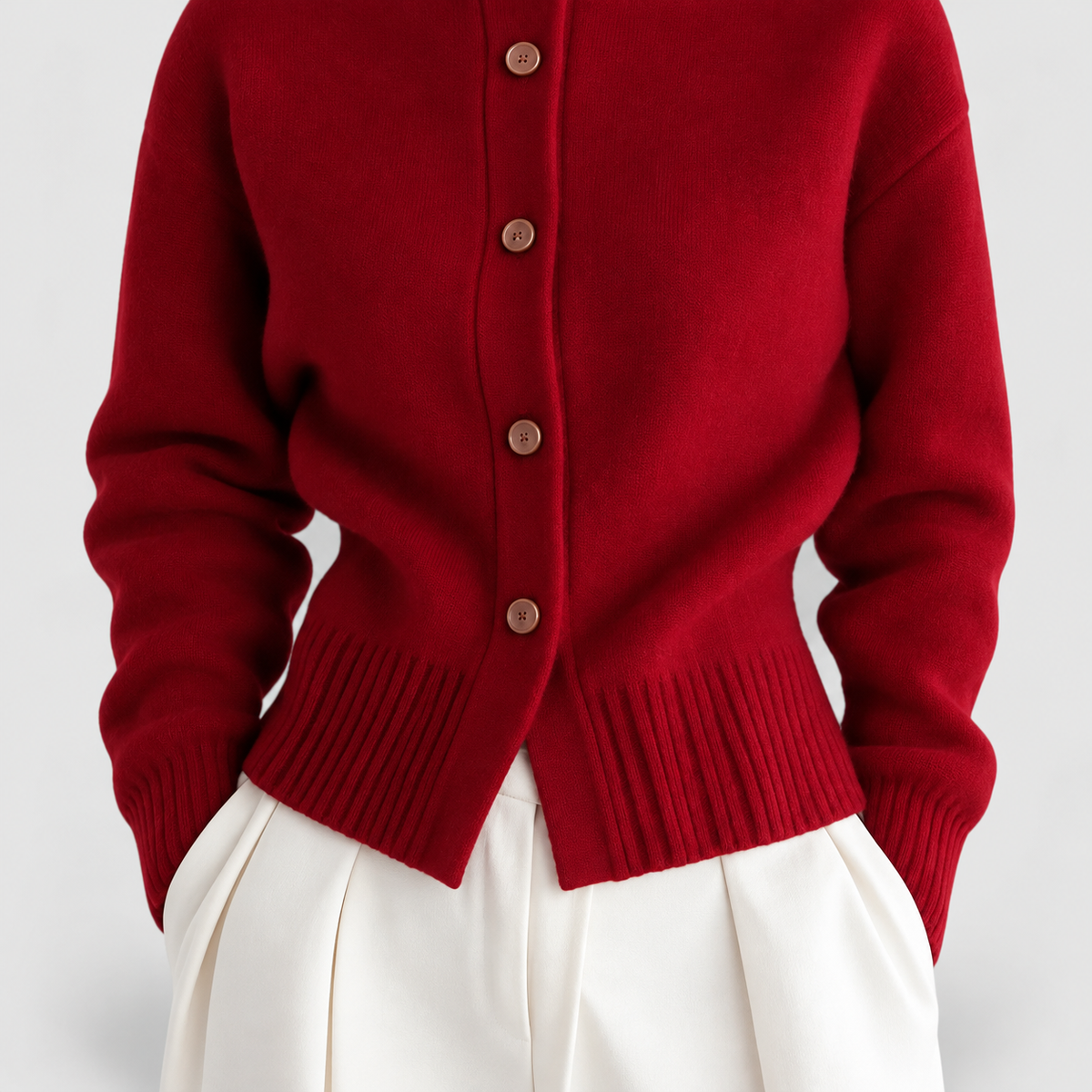 Henriette | Women’s High-Neck Button Cardigan — product detail 6