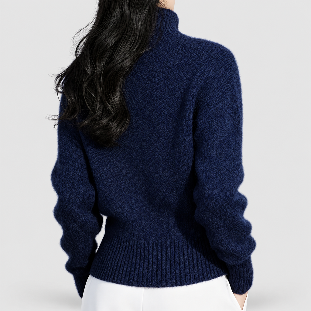 Henriette | Women’s High-Neck Button Cardigan — product detail 9
