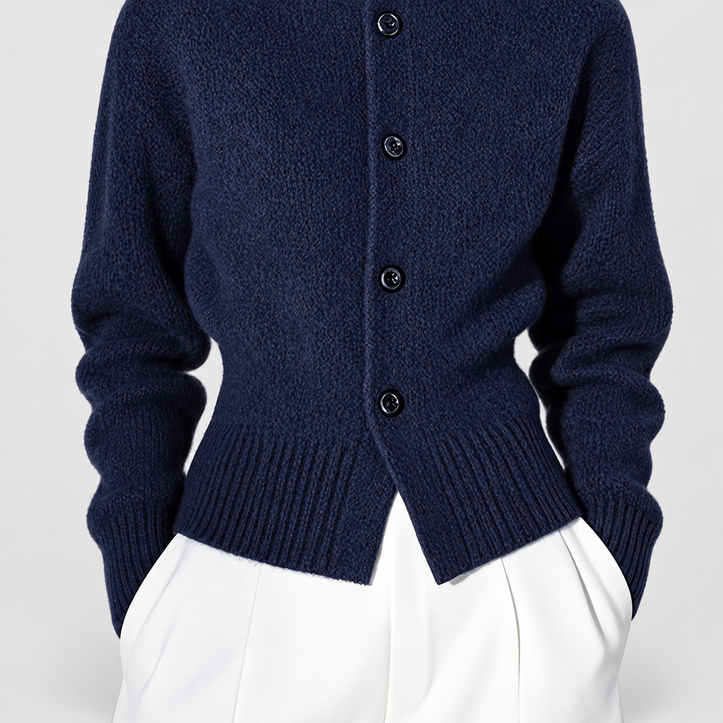 Henriette | Women’s High-Neck Button Cardigan — product detail 12