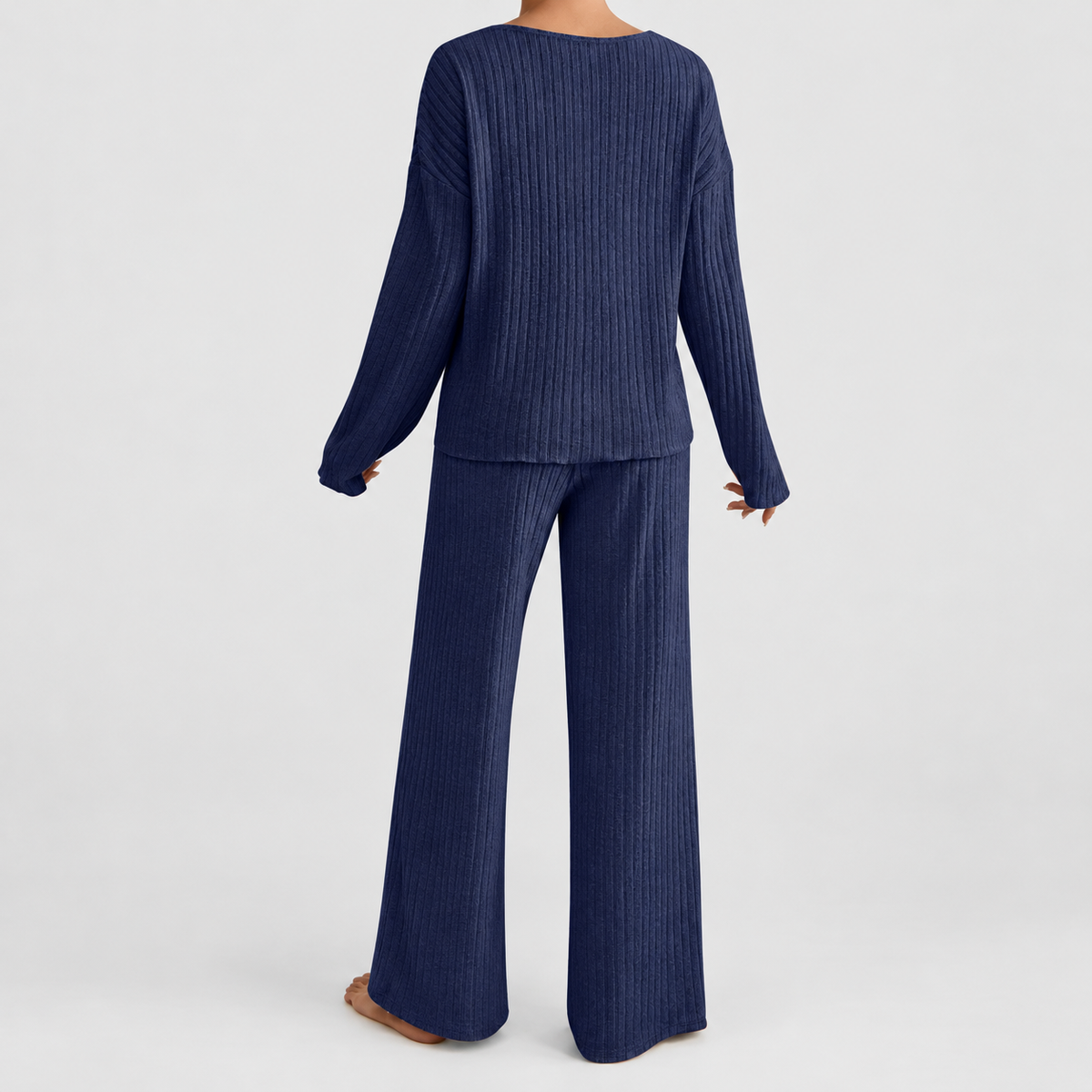 Hollina | Women’s Ribbed Knit Wide-Leg Lounge Set — product detail 22