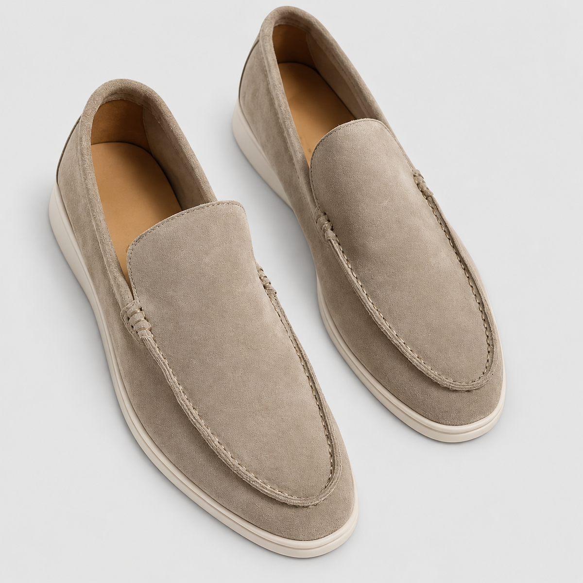Hollis | Men’s Casual Slip-On Loafers — Khaki