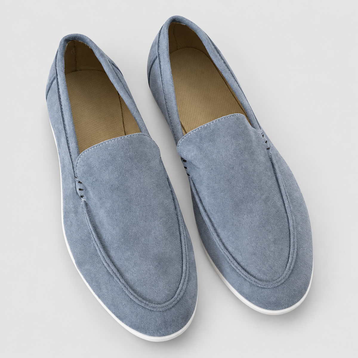 Hollis | Men’s Casual Slip-On Loafers — Blue