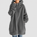 Isadora-Rose | Women’s Oversized Zip-Up Hoodie — Grey