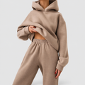 Isadora | Women’s Oversized Hoodie and Jogger Set — Beige