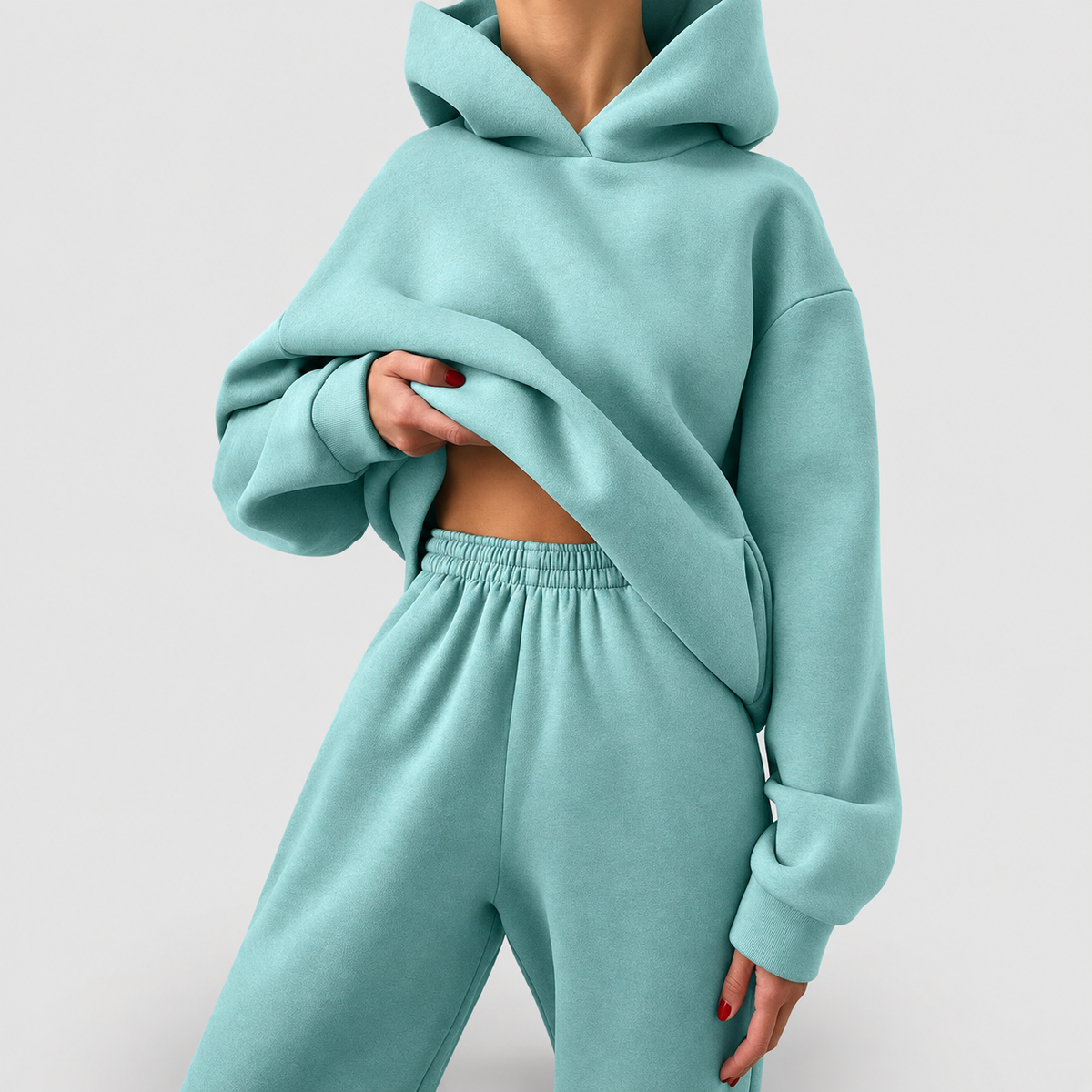 Isadora | Women’s Oversized Hoodie and Jogger Set — Light Blue
